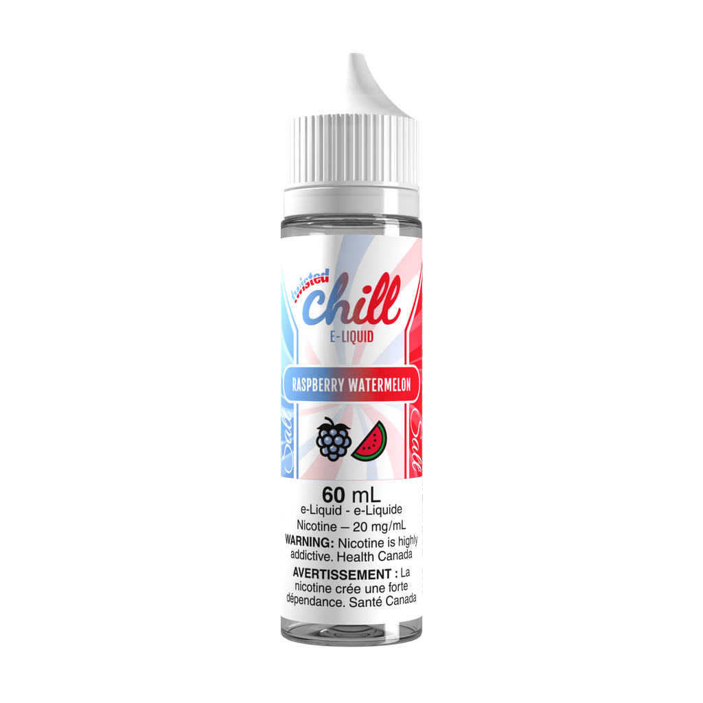 Twisted Chill Salt 60mL Raspberry Watermelon E-Liquid Bottle Salt Nicotine