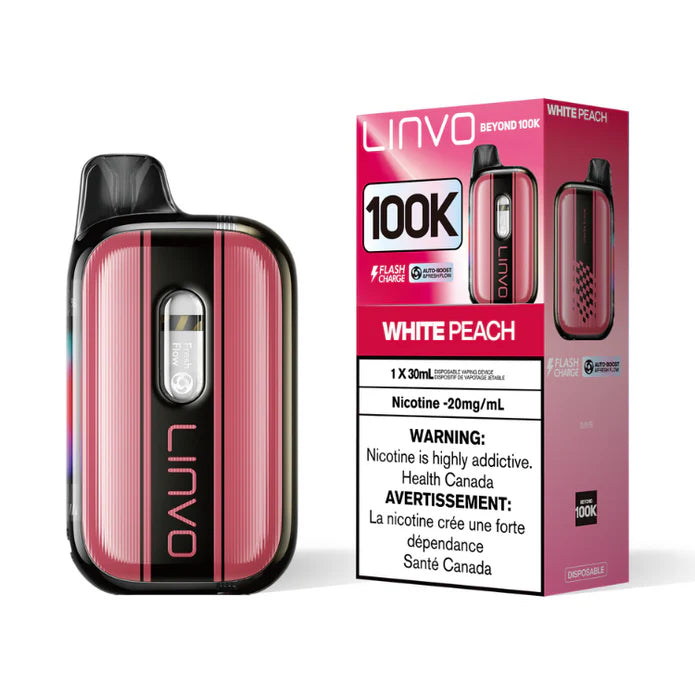 Linvo Beyond 100K Disposable White Peach 30mL 20mg