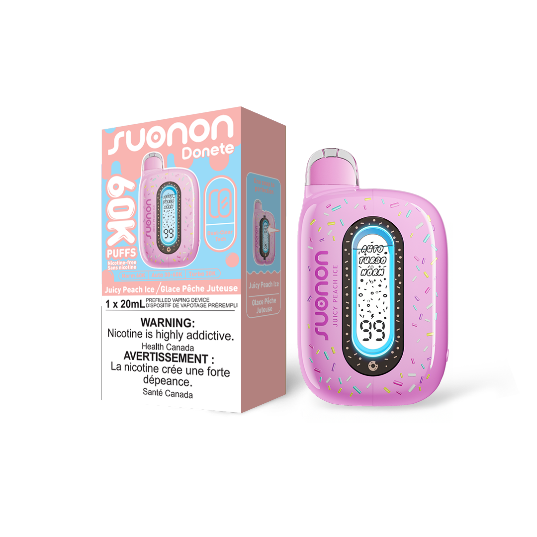 how much is elf bar vape Suonon Donete 60K Disposable Vape | 60,000 Puffs, Transparent Screen, 0mg  Option