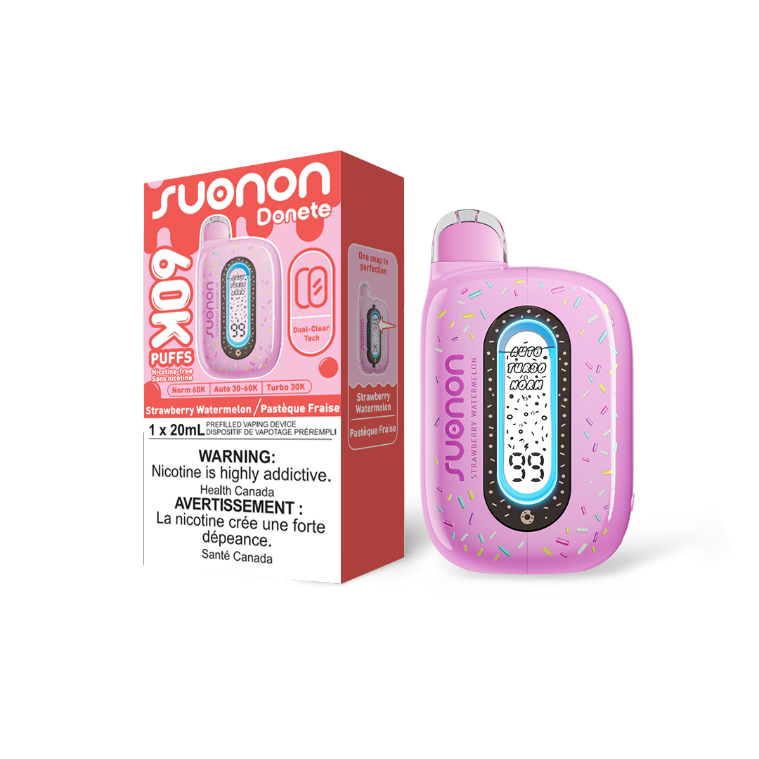 Suonon Donete 60K Disposable Vape | 60,000 Puffs, Transparent Screen, 0mg Option | VTW Vaping The Way Suonon Donete 60K Disposable Vape | 60,000 Puffs, Transparent Screen, 0mg Option | VTW Vaping The Way