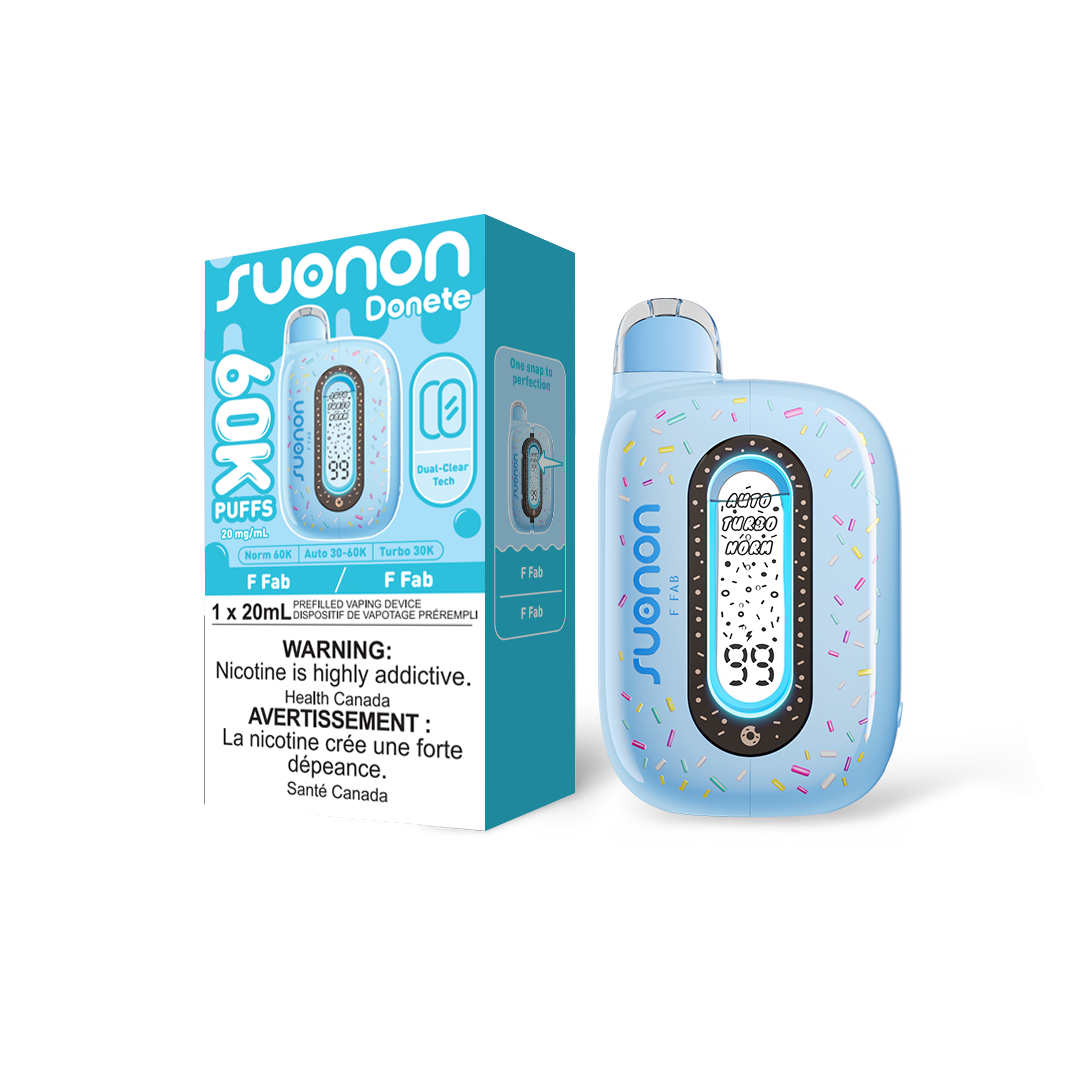 Suonon Donete 60K Disposable Vape | 60,000 Puffs, Transparent Screen, 0mg Option | VTW Vaping The Way Suonon Donete 60K Disposable Vape | 60,000 Puffs, Transparent Screen, 0mg Option | VTW Vaping The Way