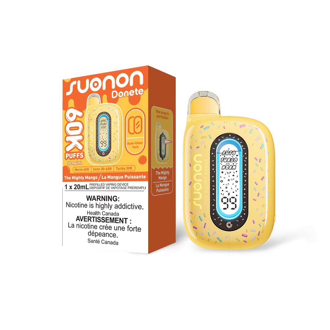 Suonon Donete 60K Disposable Vape | 60,000 Puffs, Transparent Screen, 0mg Option | VTW Vaping The Way Suonon Donete 60K Disposable Vape | 60,000 Puffs, Transparent Screen, 0mg Option | VTW Vaping The Way