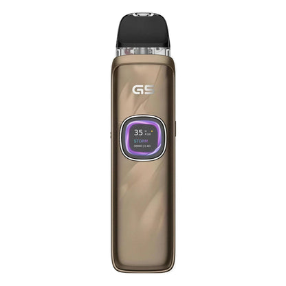 Uwell Caliburn G5 pod kit in Amber Gold, new colour, top fill refillable pod vape