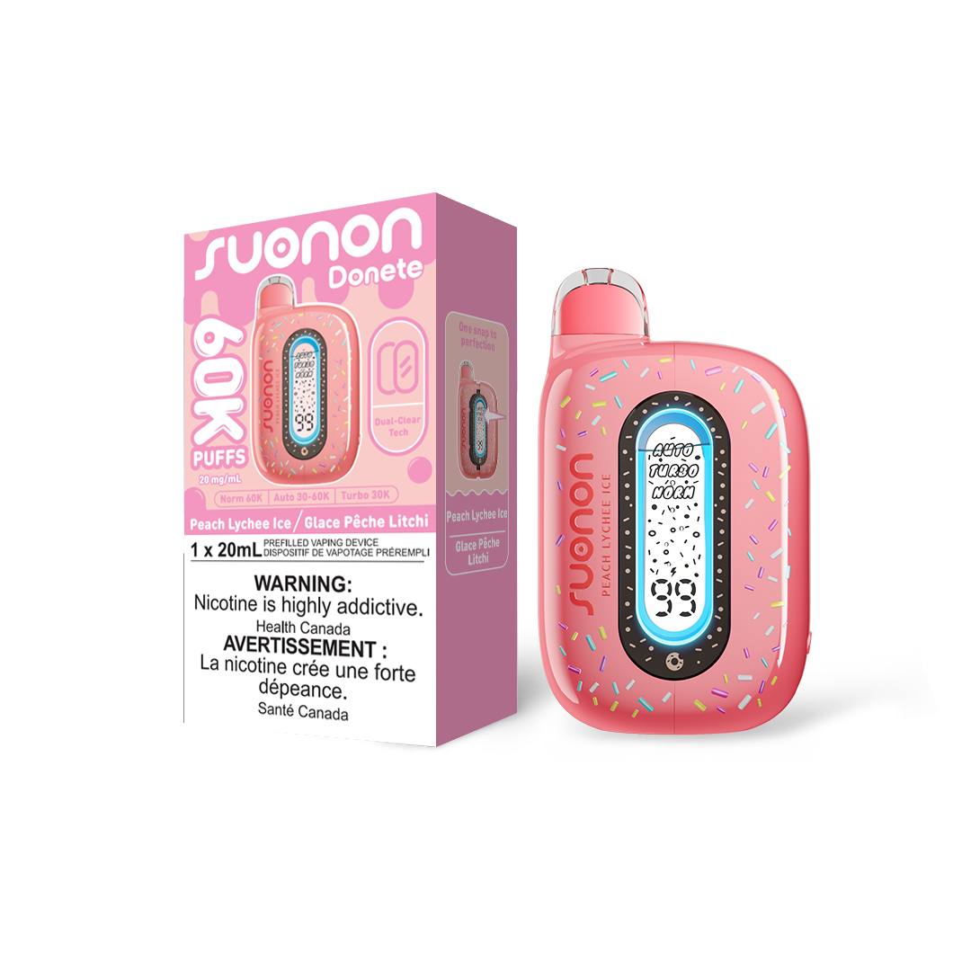 Suonon Donete 60K Disposable Vape | 60,000 Puffs, Transparent Screen, 0mg Option | VTW Vaping The Way Suonon Donete 60K Disposable Vape | 60,000 Puffs, Transparent Screen, 0mg Option | VTW Vaping The Way