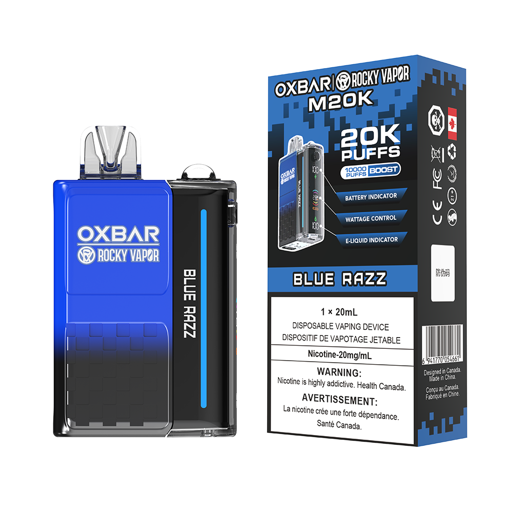 Oxbar M20K Blue Razz disposable vape