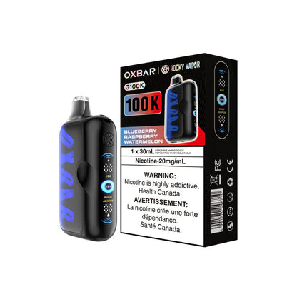 OXBAR Rocky Vapor G100K Disposable Vape Blueberry Raspberry Watermelon 30mL 20mg