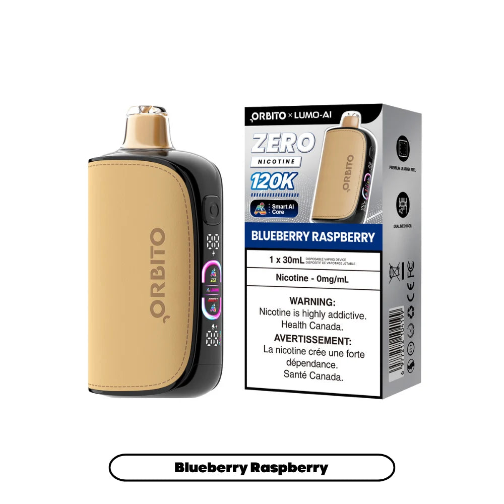 Orbito Lumo AI 120K Disposable Vape Blueberry Raspberry 0mg