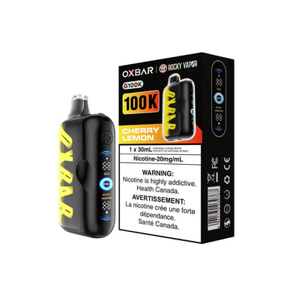 OXBAR Rocky Vapor G100K Disposable Vape Cherry Lemon 30mL 20mg