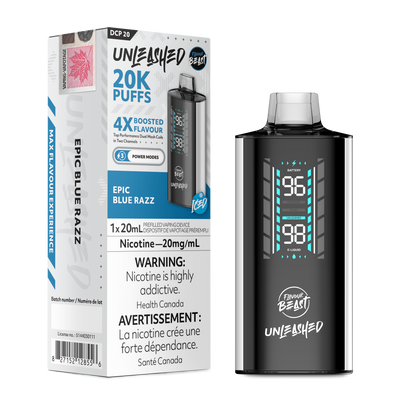 Flavour Beast Unleashed DCP 20K Epic Blue Razz disposable vape
