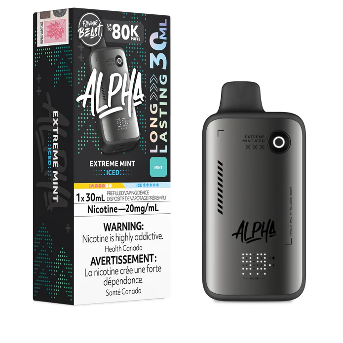 Flavour Beast Alpha 80K Extreme Mint Iced disposable vape