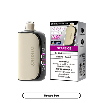 Orbito Lumo AI 120K Disposable Vape Grape Ice 0mg
