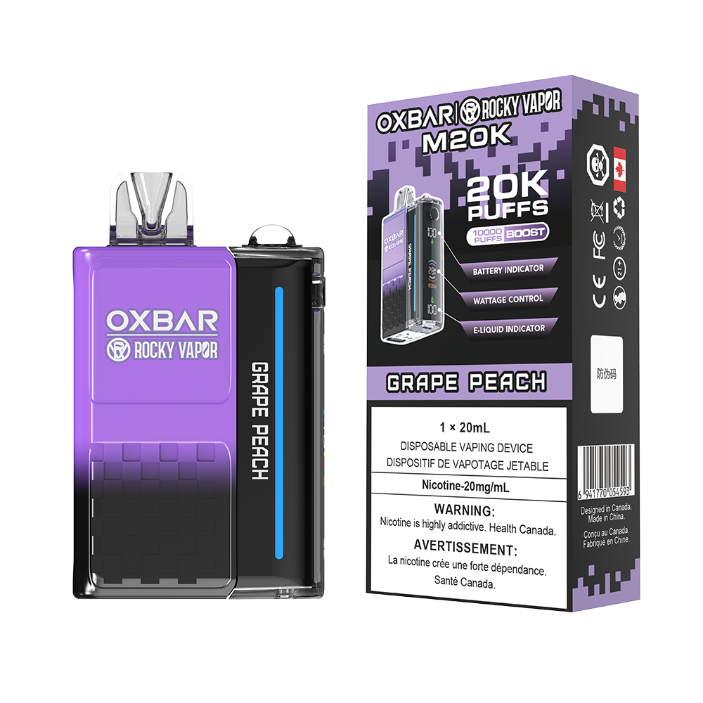 Oxbar M20K Grape Peach disposable vape