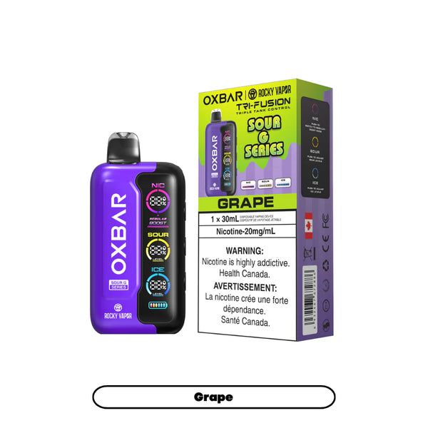 Rocky Vapor Oxbar Tri Fusion Sour G Series 30ml Disposable