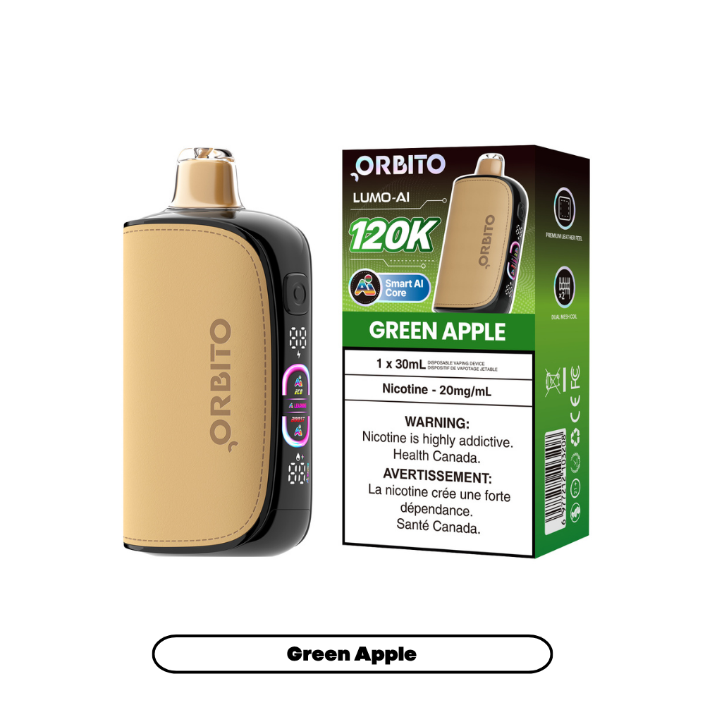 orbito-lumo-ai-120k-green-apple.webp → Orbito Lumo AI 120K Disposable Green Apple 30mL 20mg