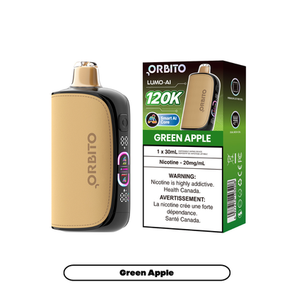 orbito-lumo-ai-120k-green-apple.webp → Orbito Lumo AI 120K Disposable Green Apple 30mL 20mg