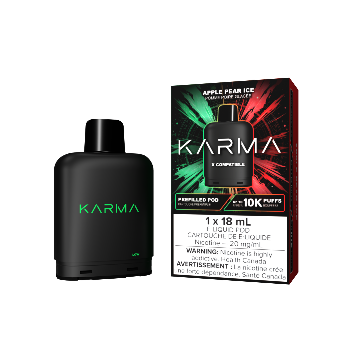Karma 10000 Level X Pods Apple Pear Ice vape pod