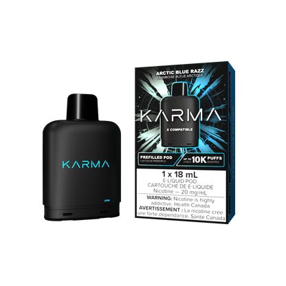 Karma 10000 Level X Pods Artic Blue Razz vape pod