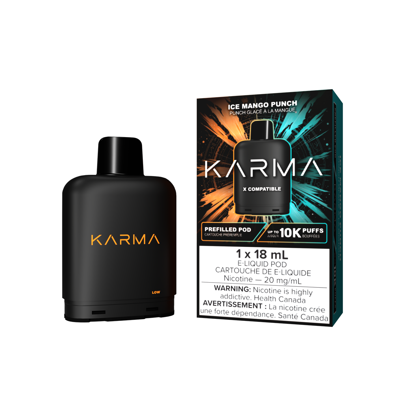 Karma 10000 Level X Pods Ice Mango Punch vape pod