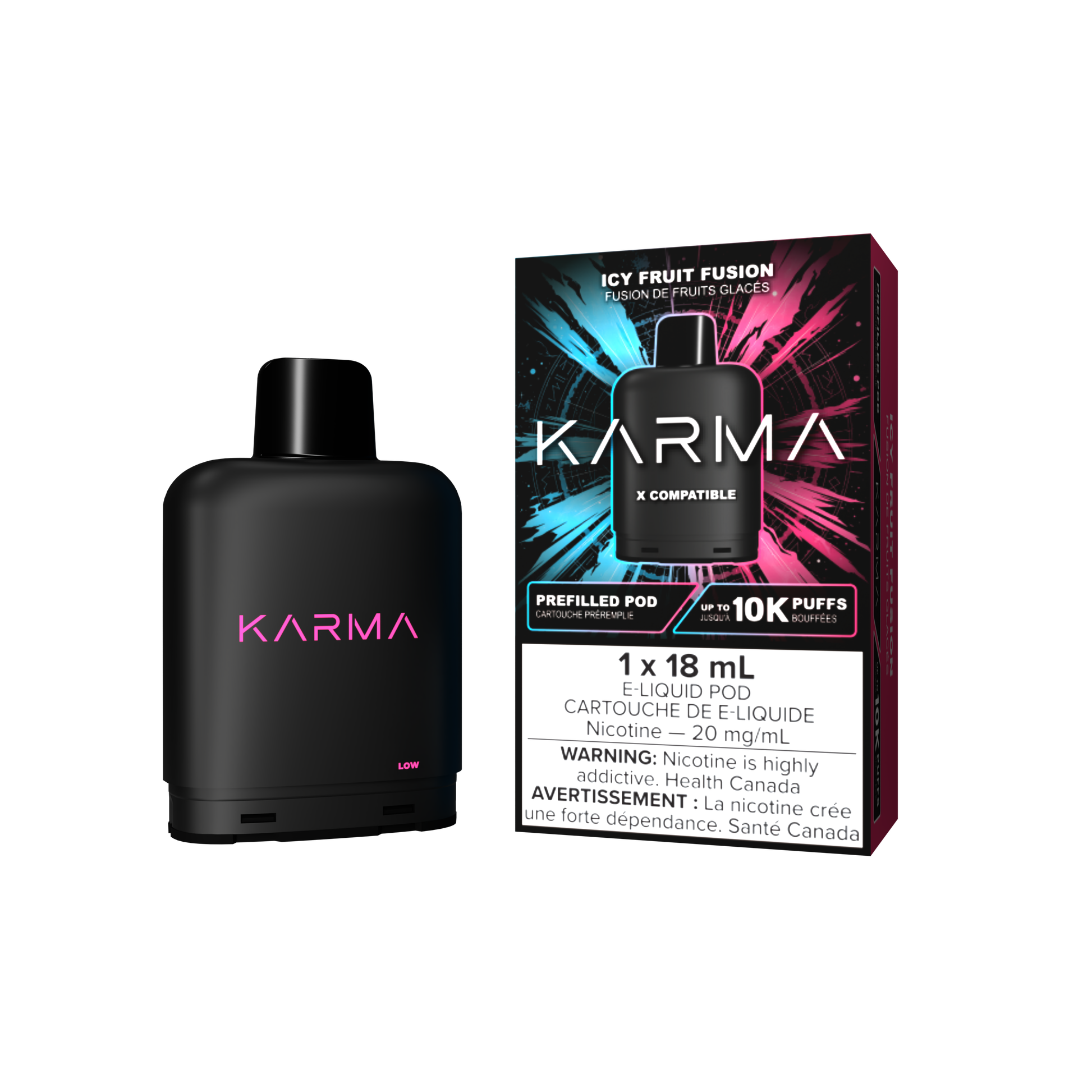 Karma 10000 Level X Pods Icy Fruit Fusion vape pod