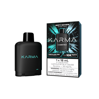 Karma 10000 Level X Pods Minty Mayhem vape pod