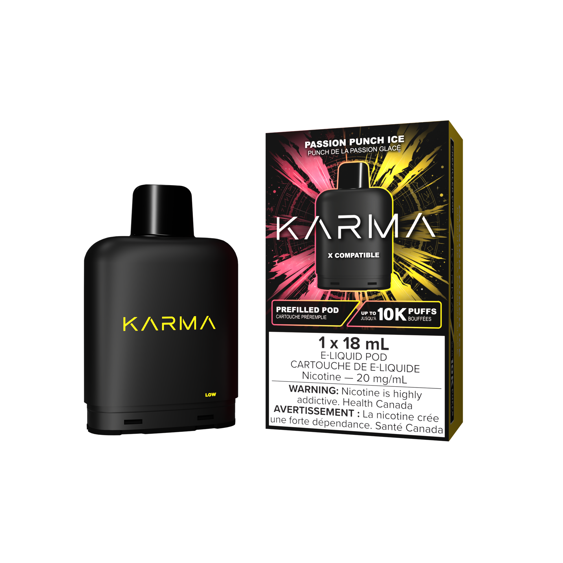 Karma 10000 Level X Pods Passion Punch Ice vape pod