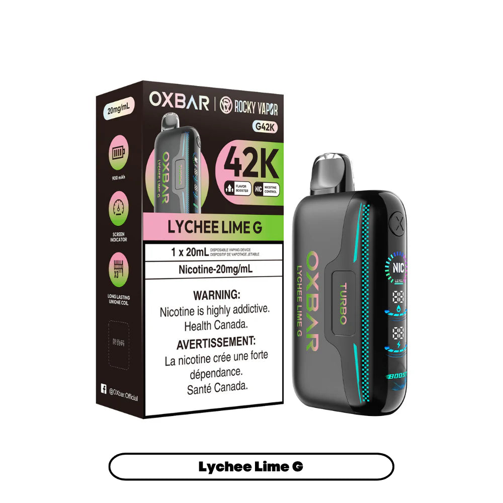 Oxbar G42K Raspberry Grape Lemon disposable vape