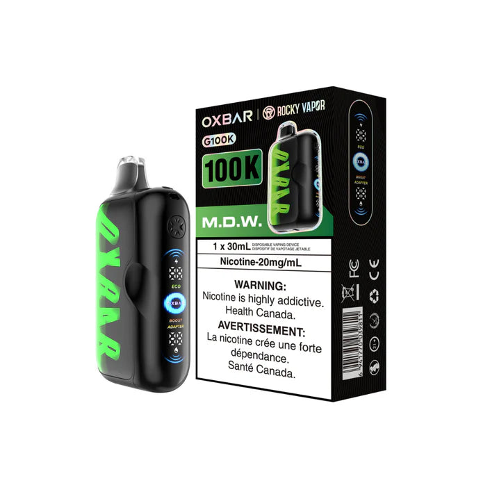 OXBAR Rocky Vapor G100K Disposable Vape M.D.W. 30mL 20mg