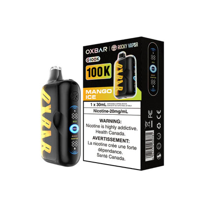 OXBAR Rocky Vapor G100K Disposable Vape Mango Ice 30mL 20mg