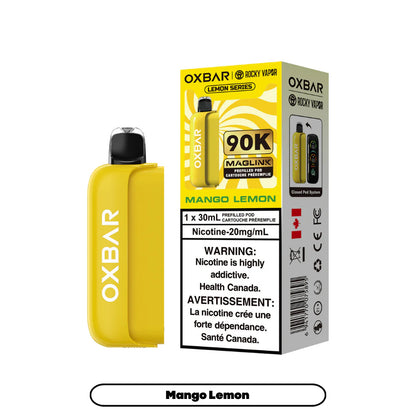 Yellow OXBAR vape device Lemon