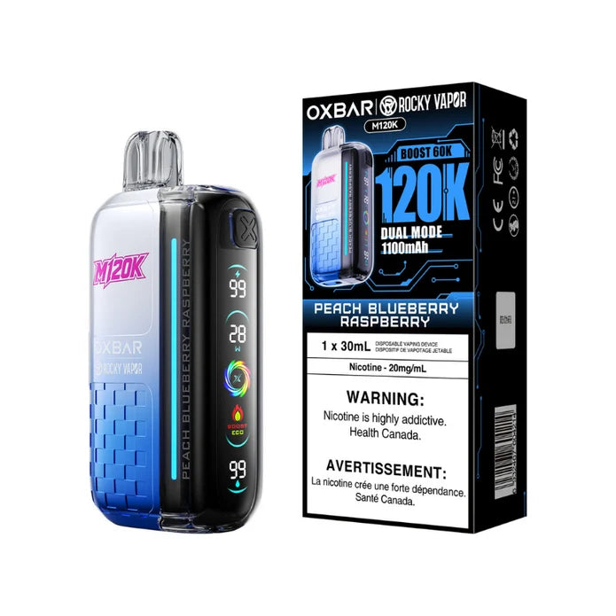 Oxbar M120K Disposable Vape Peach Blueberry Raspberry