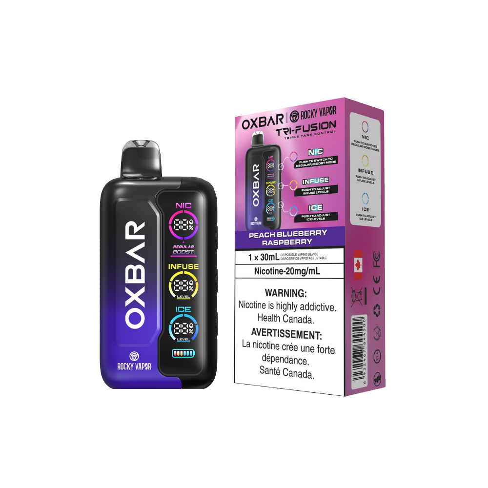 OXBAR Tri Fusion Disposable Vape | Triple Tank, 30mL, Quad Mesh Coil | VTW Vaping The Way OXBAR Tri Fusion Disposable Vape | Triple Tank, 30mL, Quad Mesh Coil | VTW Vaping The Way
