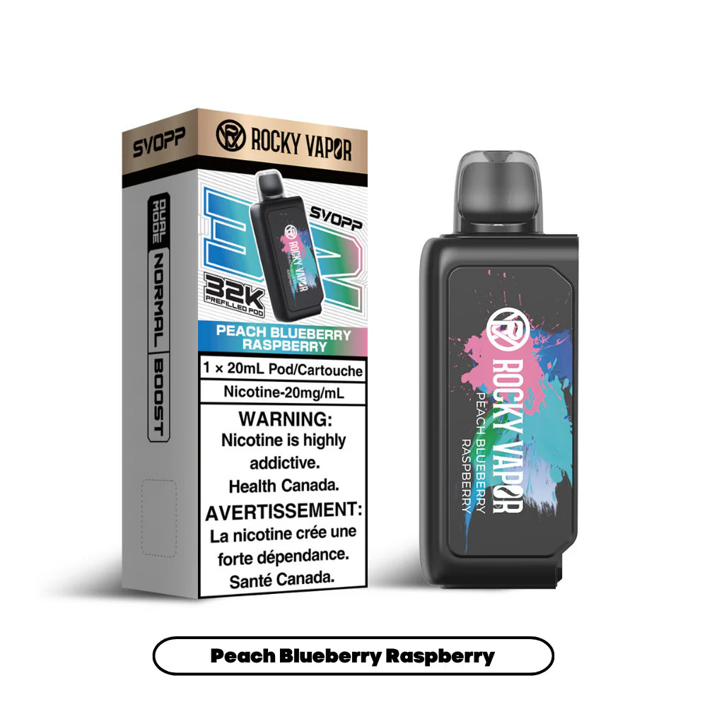Rocky Vapor SVOPP 32K Pods Peach Blueberry Raspberry pod kit