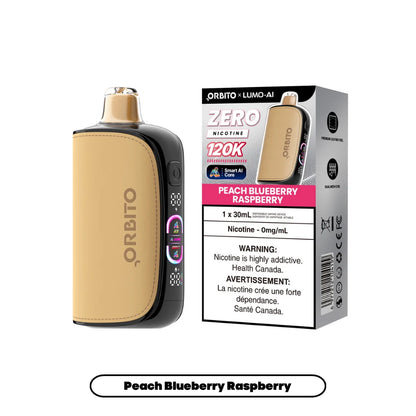 Orbito Lumo AI 120K Disposable Vape Peach Blue Raspberry 0mg