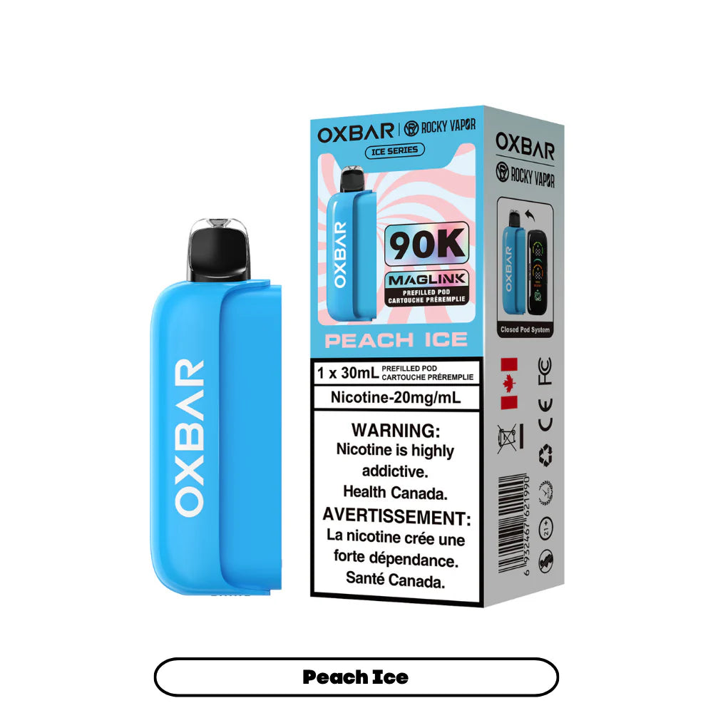 OXBAR vape device and PeachIce