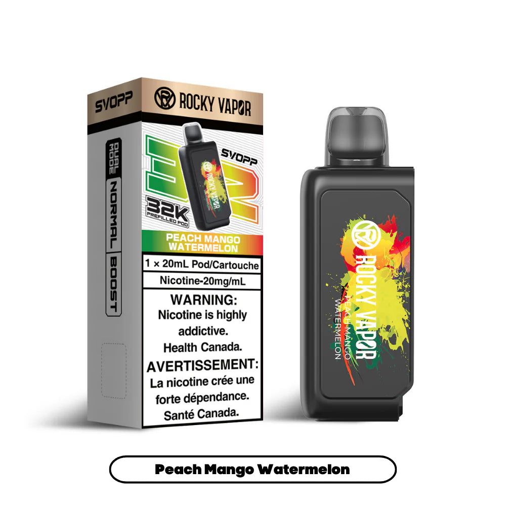 Rocky Vapor SVOPP 32K Pods Peach Mango Watermelon pod kit