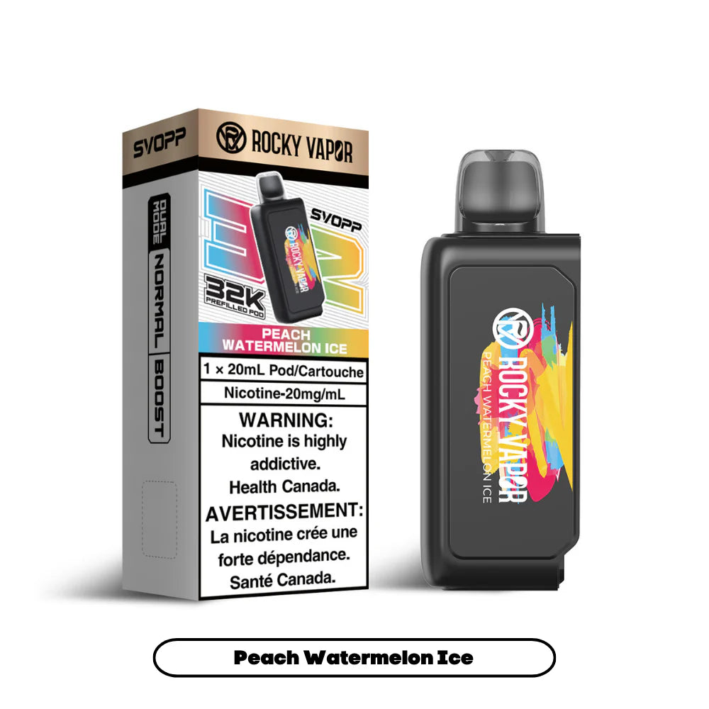 Rocky Vapor SVOPP 32K Pods Peach Watermelon Ice pod kit