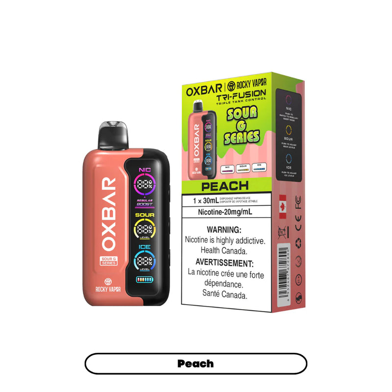 Rocky Vapor Oxbar Tri Fusion Sour G Series 30ml Disposable