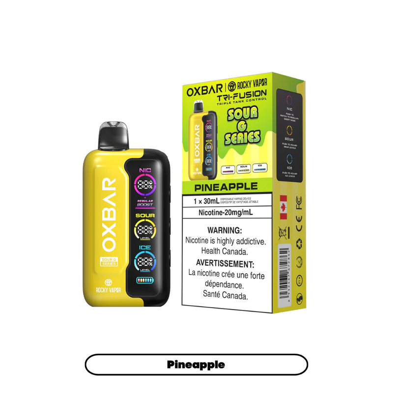 Rocky Vapor Oxbar Tri Fusion Sour G Series 30ml Disposable