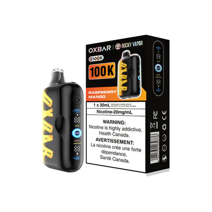 OXBAR Rocky Vapor G100K Disposable Vape Raspberry Mango 30mL 20mg