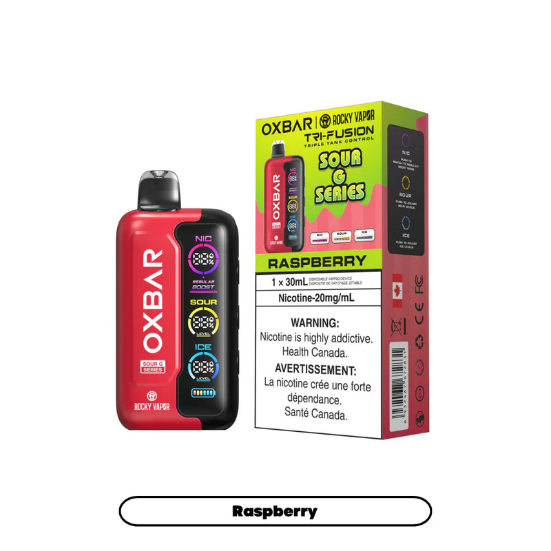 Rocky Vapor Oxbar Tri Fusion Sour G Series 30ml Disposable