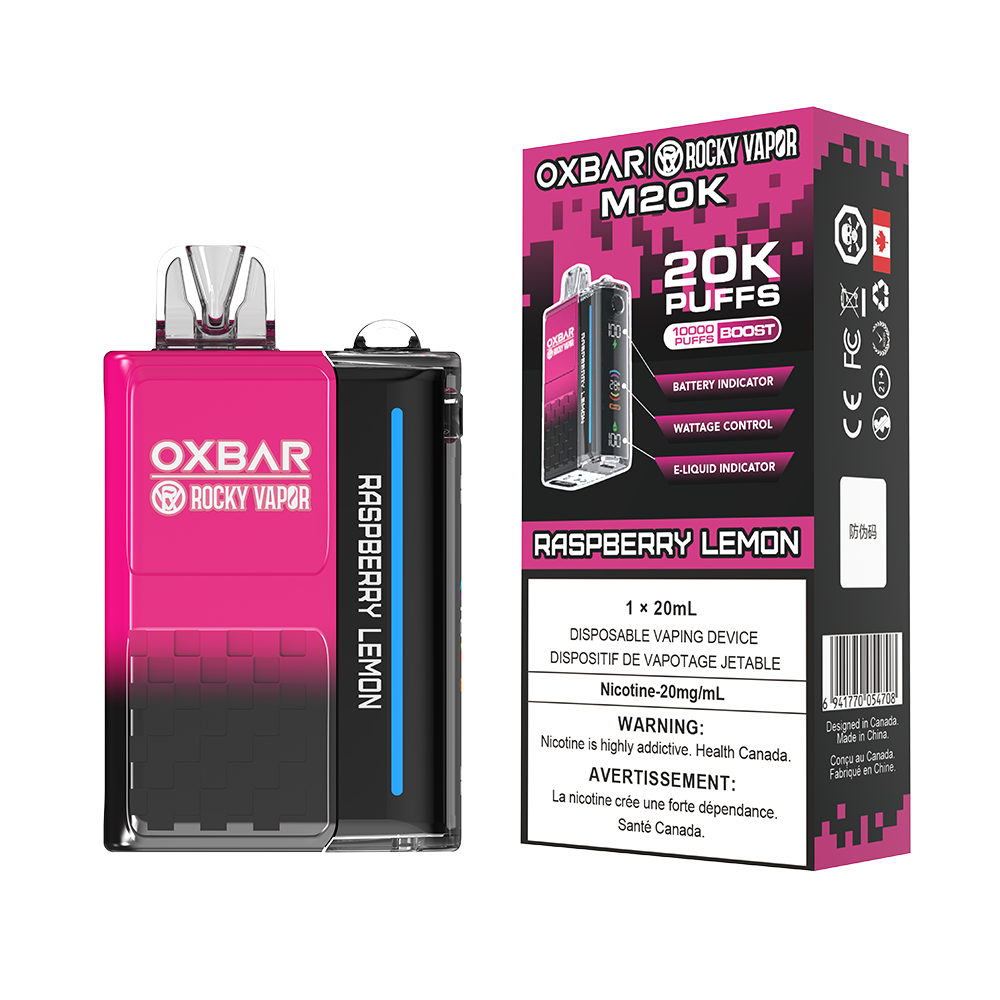 Oxbar M20K Raspberry Lemon disposable vape