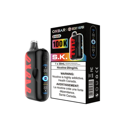 OXBAR Rocky Vapor G100K Disposable Vape S.K. 30mL 20mg