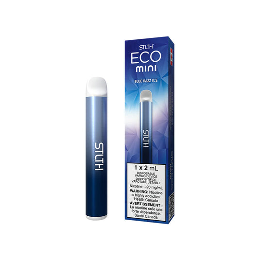 STLTH Eco Mini Disposable Vape 2mL 400mAh Blue Razz Ice 20mg