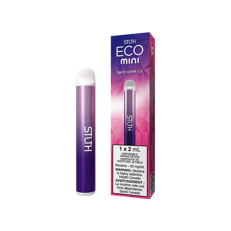 STLTH Eco Mini Disposable Vape 2mL 400mAh Razzy Grape 20mg