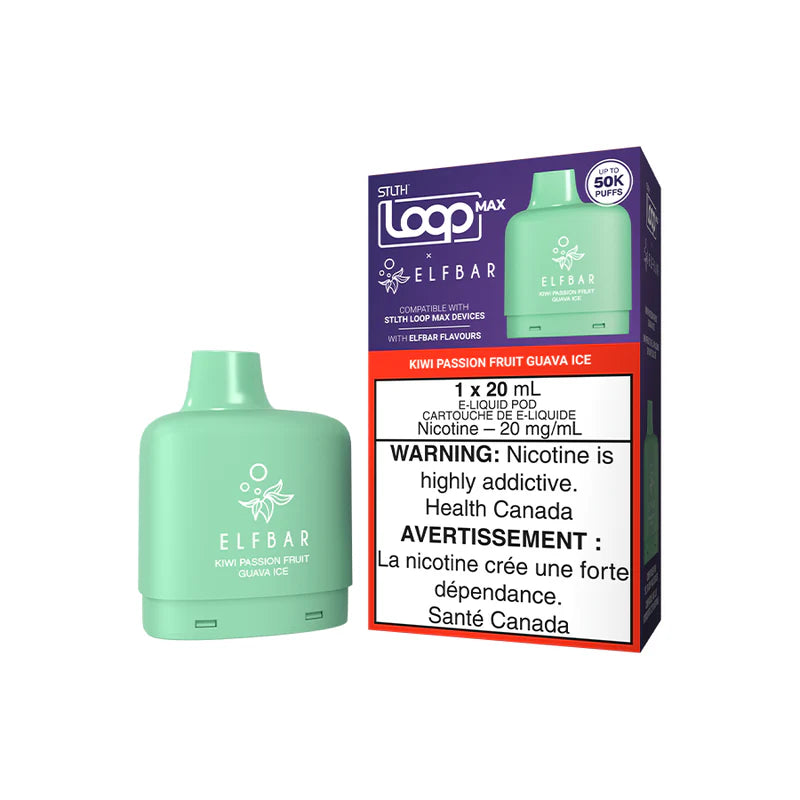 STLTH Loop Max X Elfbar 50K Pod Kiwi Passion Fruit Guava Ice vape pod