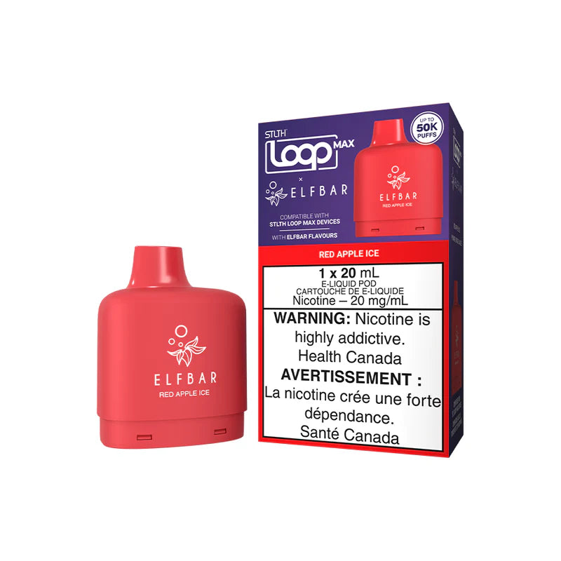 STLTH Loop Max X Elfbar 50K Pod Red Apple Ice vape pod