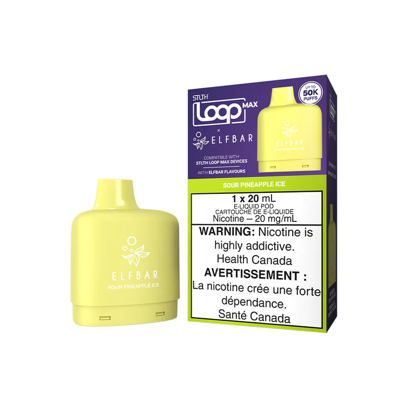 STLTH Loop Max X Elfbar 50K Pod Sour Pineapple Ice vape pod