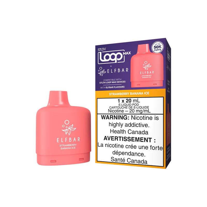 STLTH Loop Max X Elfbar 50K Pod Strawberry Banana Ice vape pod