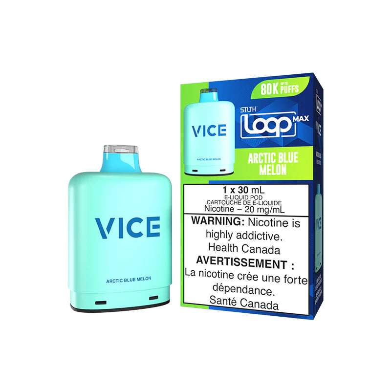 STLTH Loop Max x Vice 80K Pod Arctic Blue Melon vape pod