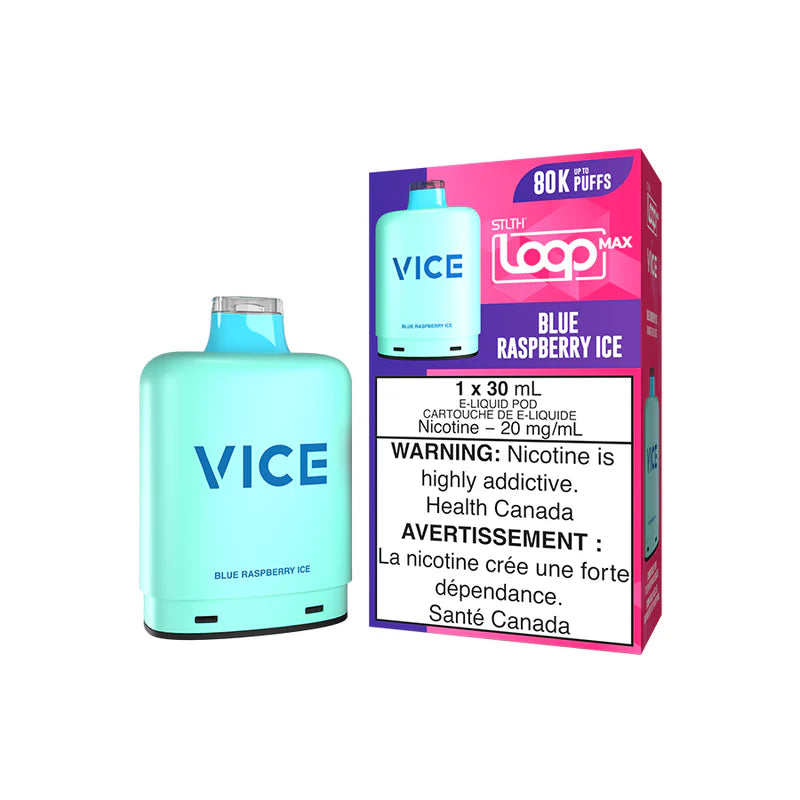 STLTH Loop Max x Vice 80K Pod Blue Raspberry Ice vape pod